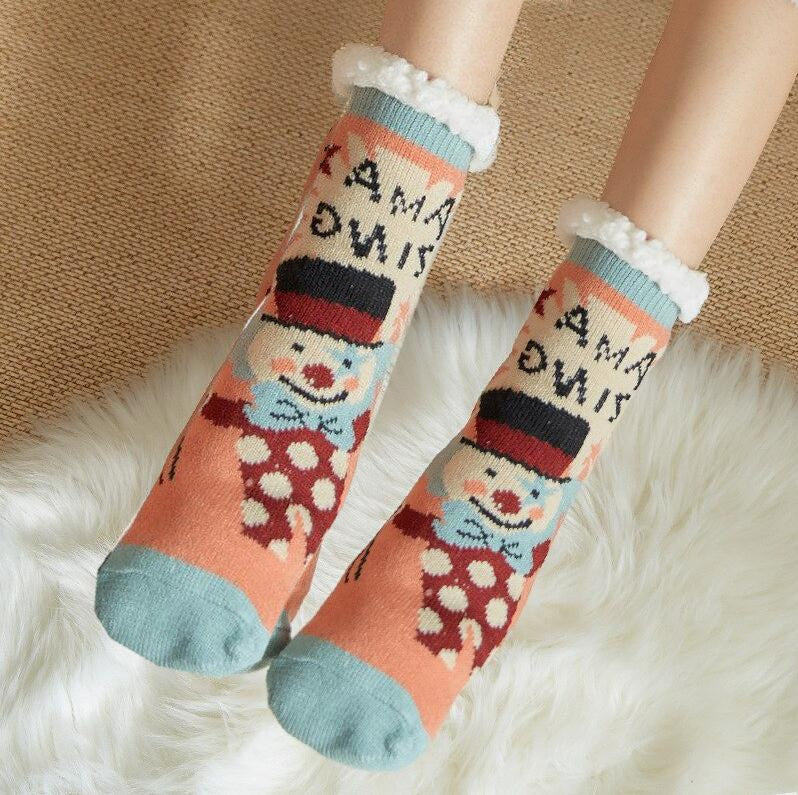 Cool Gift, Women's Slipper Socks Winter Warm Fleece, Available in Different Colors
