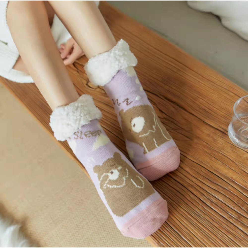 Cool Gift, Women's Slipper Socks Winter Warm Fleece, Available in Different Colors