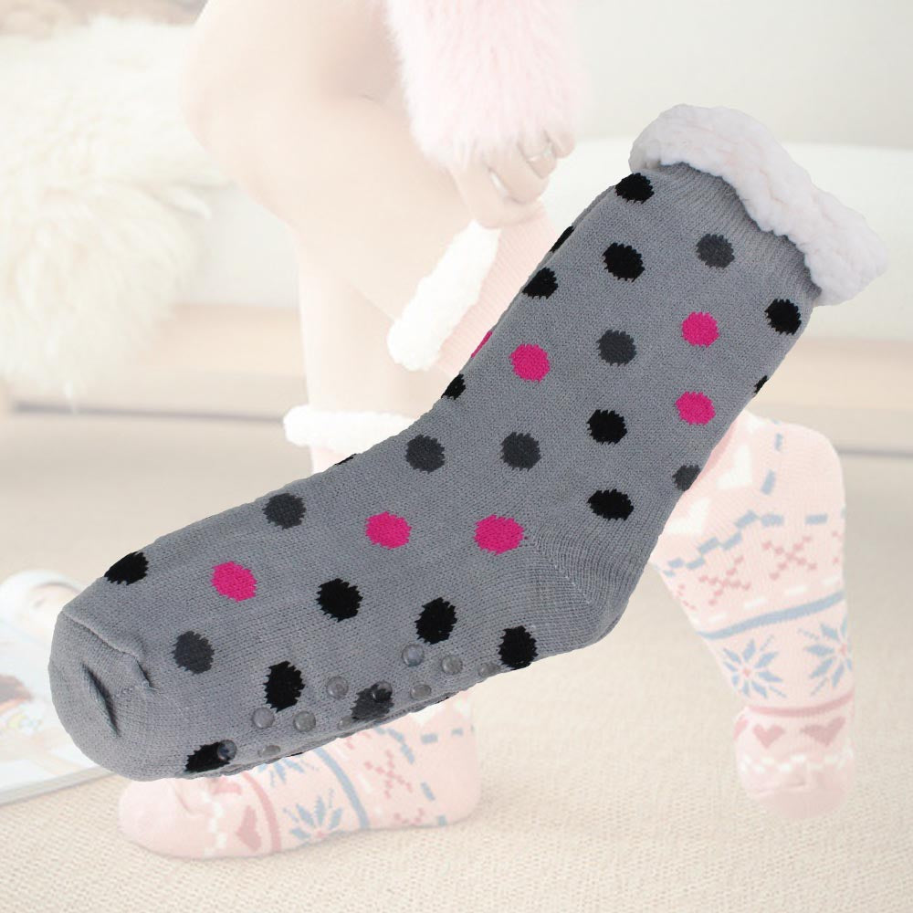 Cool Gift, Women Slipper Socks Winter Warm Fleece, Available in Different Colors