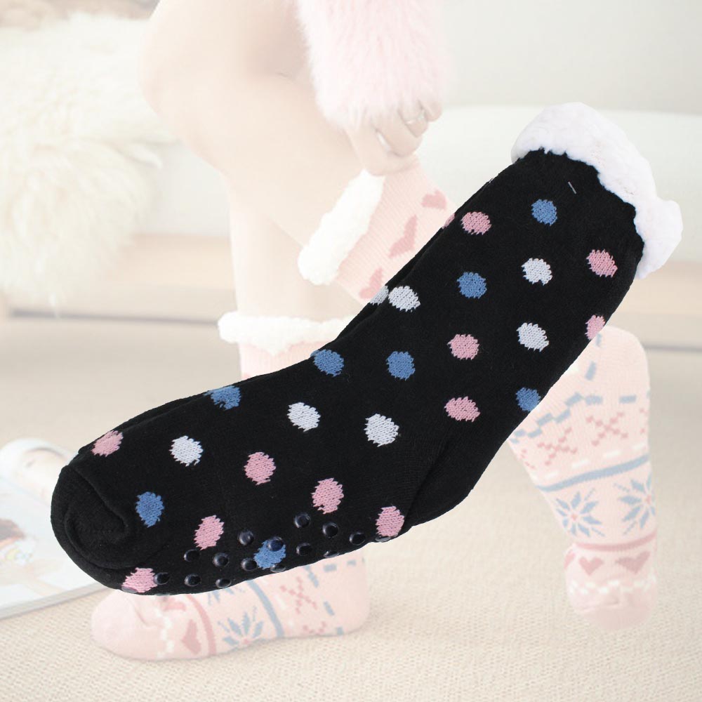 Cool Gift, Women Slipper Socks Winter Warm Fleece, Available in Different Colors