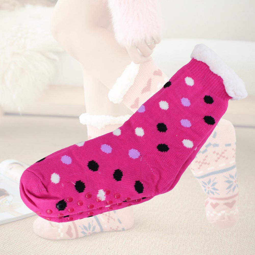 Cool Gift, Women Slipper Socks Winter Warm Fleece, Available in Different Colors