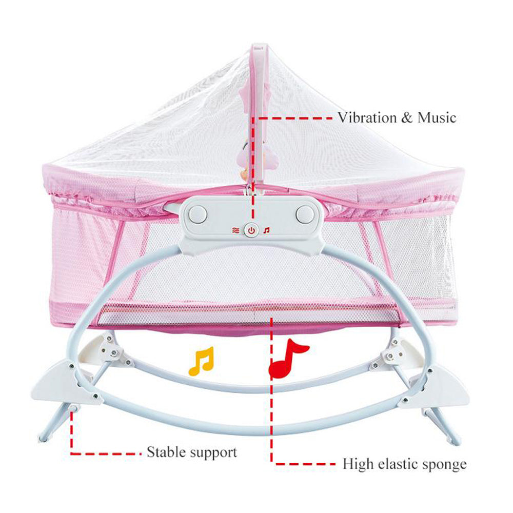 Cool Gift, Newborn Electric Musical Sleeping Peacefully Bassinet Swing, Available in Different Colors