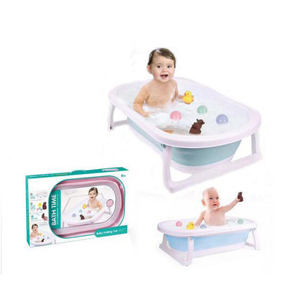 Cool Gift, Babyip Folding Baby Bath Tub With Bath Toys Included, Available in Different Colors