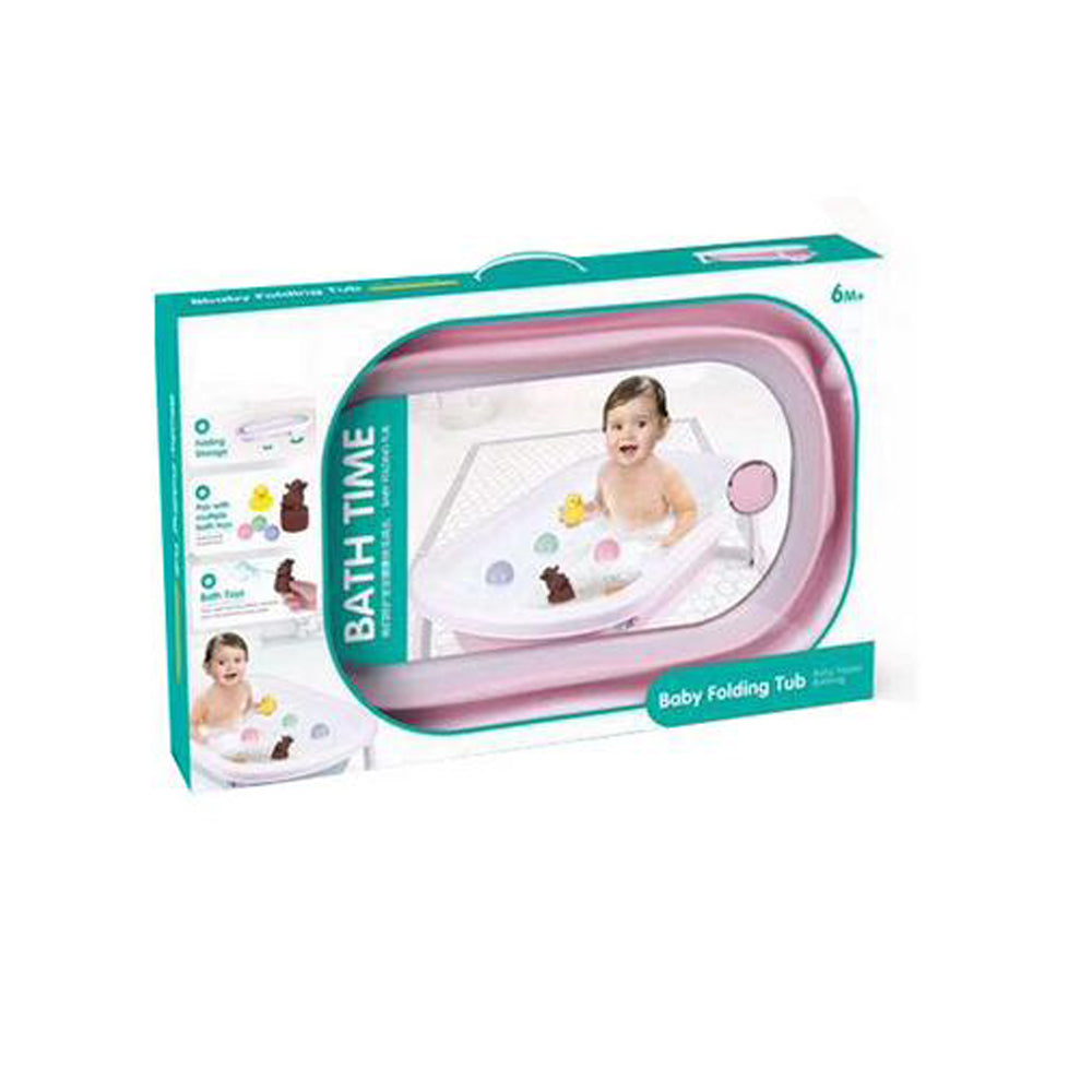 Cool Gift, Babyip Folding Baby Bath Tub With Bath Toys Included, Available in Different Colors