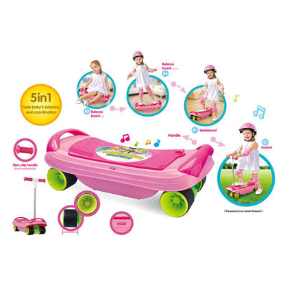 Cool Gift, Learning Fun 5 In1 Multifunctional Scooter With Music, Available in Different Colors