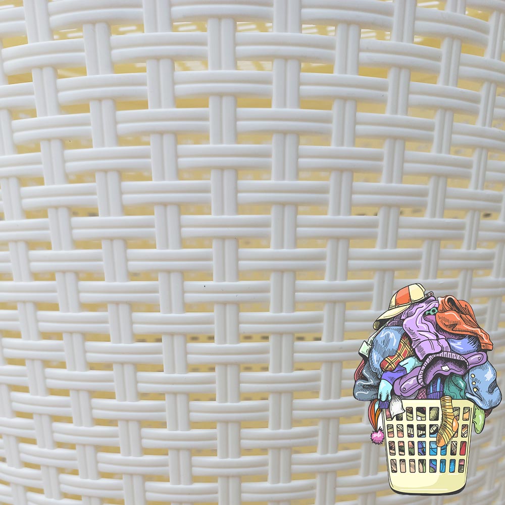 Cool Gift, Deluxe Round Plastic Laundry Basket With Lid, Available in Different Colors & Sizes