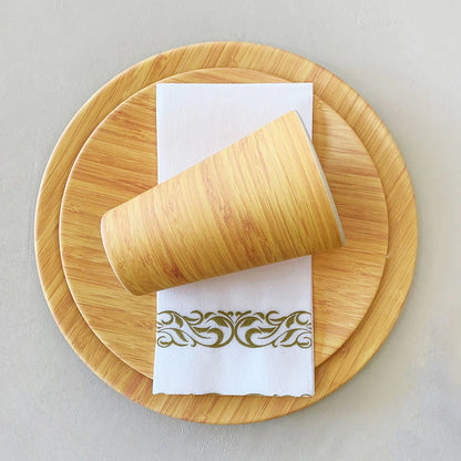 Cool Gift, 20cm Plate Wooden Melamine Dinnerware