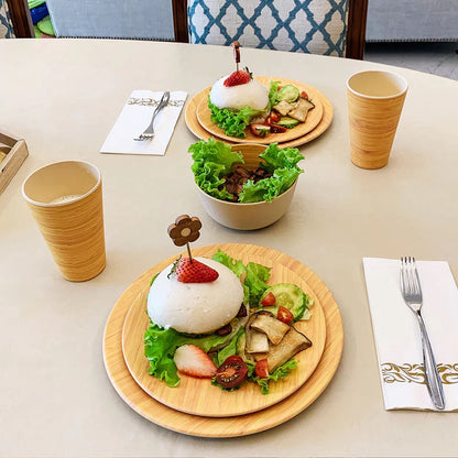 Cool Gift, 20cm Plate Wooden Melamine Dinnerware