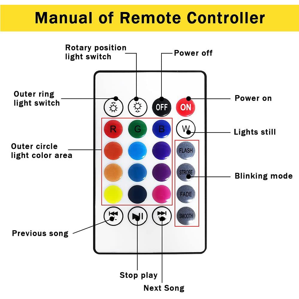 Cool Gift, Disco Ball Light Bluetooth With Remote Control