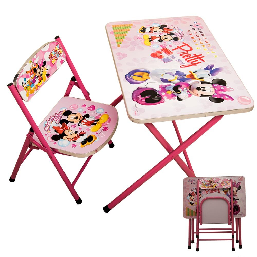 Cool Gift, Foldable Characters Kids Table & Chair Set