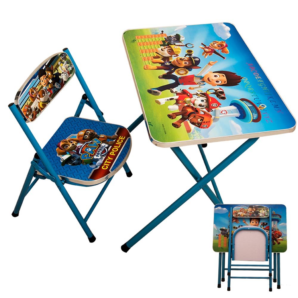 Cool Gift, Foldable Characters Kids Table & Chair Set