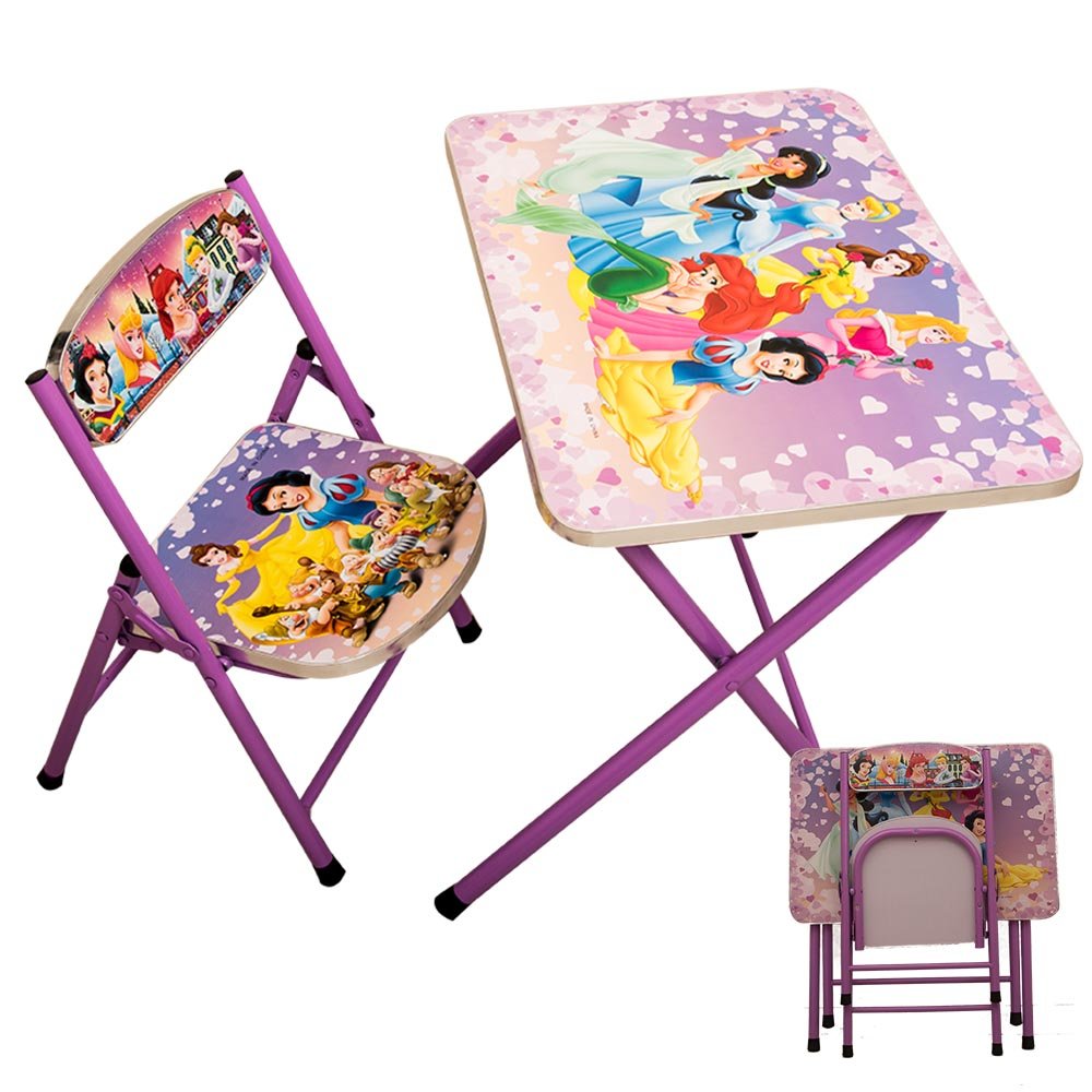 Cool Gift, Foldable Characters Kids Table & Chair Set