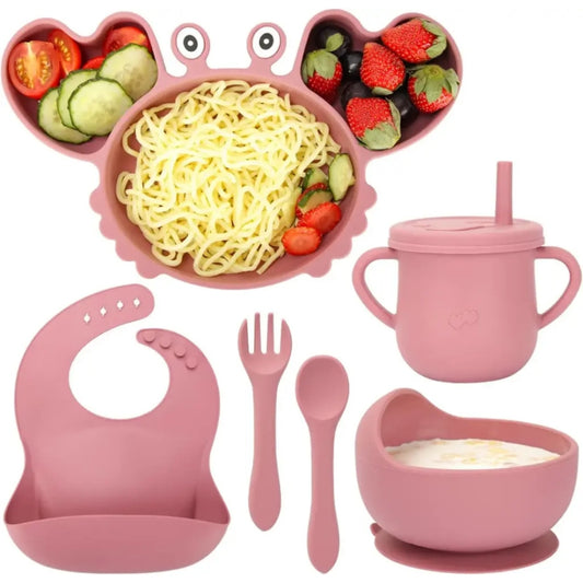 Babysilicone Tableware Set, Available in Different Colors