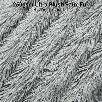 Cool Gift, Double sided Faux Fur Sherpa Fleece Blanket 200x230  cm, Available in Different Colors
