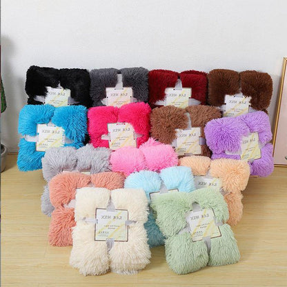 Cool Gift, Double sided Faux Fur Sherpa Fleece Blanket 200x230  cm, Available in Different Colors