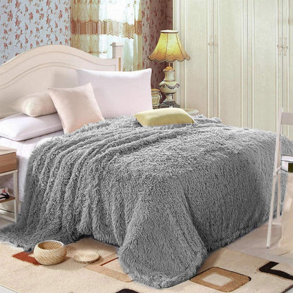 Cool Gift, Double sided Faux Fur Sherpa Fleece Blanket 200x230  cm, Available in Different Colors