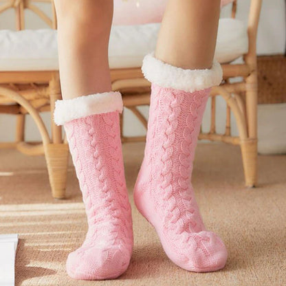 Cool Gift, Women Slipper Socks Winter Warm Fleece, Available in Different Colors