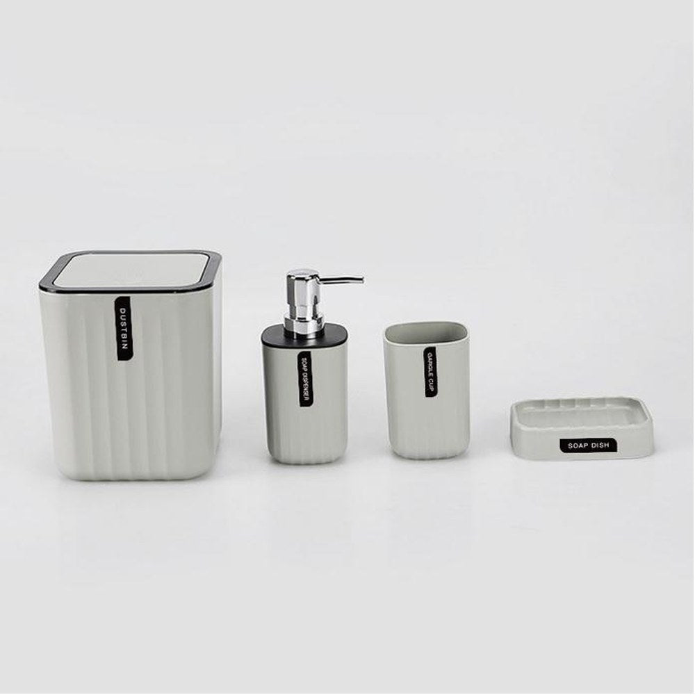 Sanitary, 4 Pcs Bathroom Accessory Set, Available in Different Colors