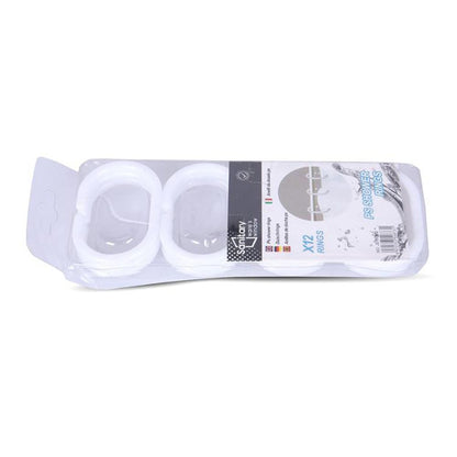 Sanitary, 12 Pcs/Set Flexible Plastic Shower Curtain Rings, Available in Different Colors