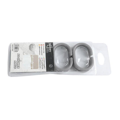 Sanitary, 12 Pcs/Set Flexible Plastic Shower Curtain Rings, Available in Different Colors