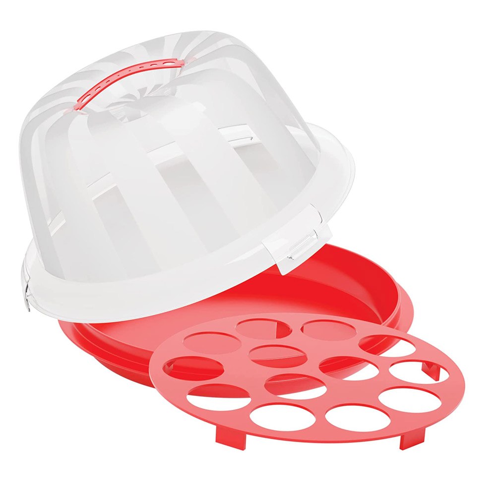 Cool Gift, Cupcake Carrier With Lid And Handle, Available in Different Colors