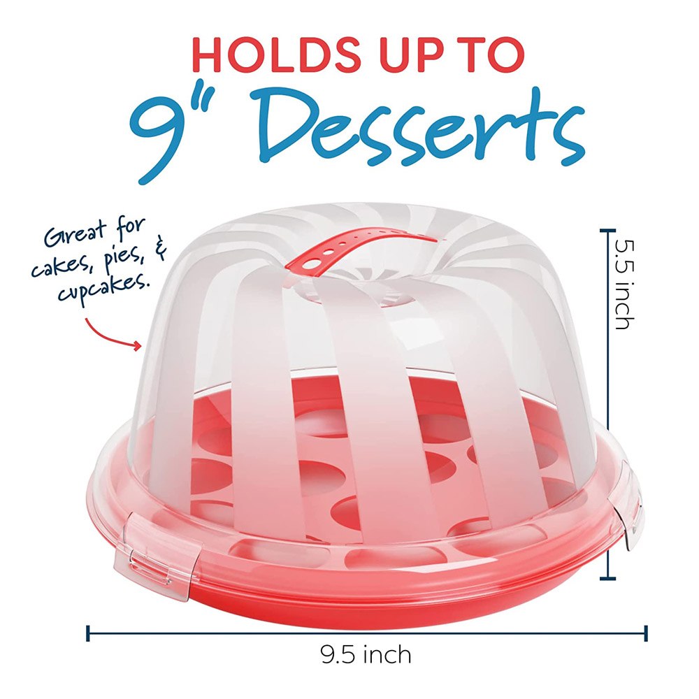 Cool Gift, Cupcake Carrier With Lid And Handle, Available in Different Colors