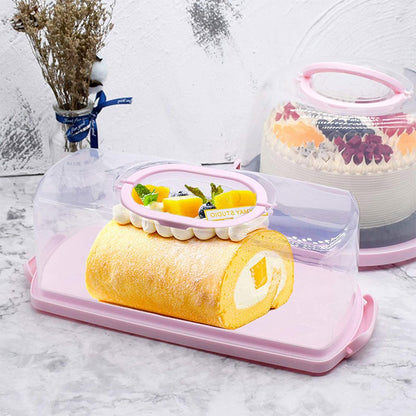 Cool Gift, Plastic Bread Cake Box With Portable Handle