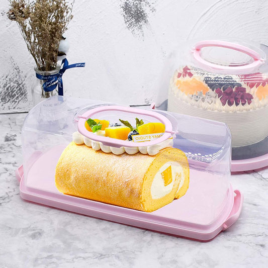 Cool Gift, Plastic Bread Cake Box With Portable Handle