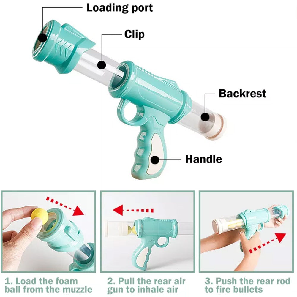 Cool Gift, Blaster-automatic 971-2 Air powered gun, shoots soft balls