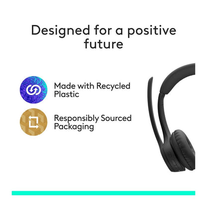 Logitech, Zone 305 Noise-Canceling Mic Wireless Bluetooth Headset Black