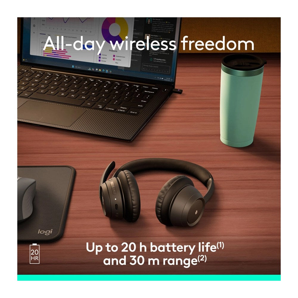 Logitech, Zone 305 Noise-Canceling Mic Wireless Bluetooth Headset Black