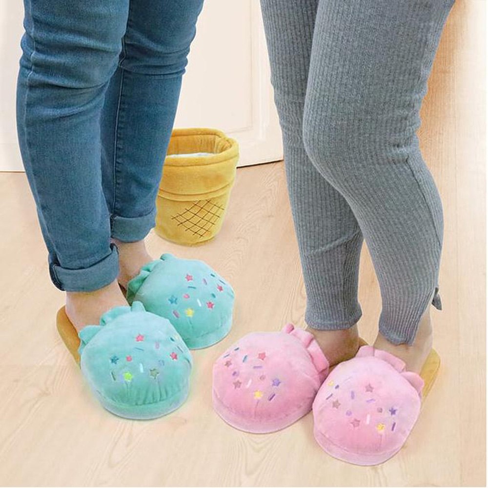 Cool Gift, Ice Cream Cone Slippers, Available in Different Colors