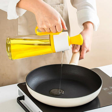 Cool Gift, Olive Oil Dispenser With Silicone Brush For Kitchen Bbq, Available in Different Colors