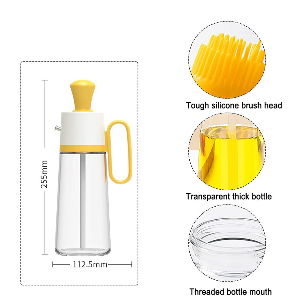 Cool Gift, Olive Oil Dispenser With Silicone Brush For Kitchen Bbq, Available in Different Colors