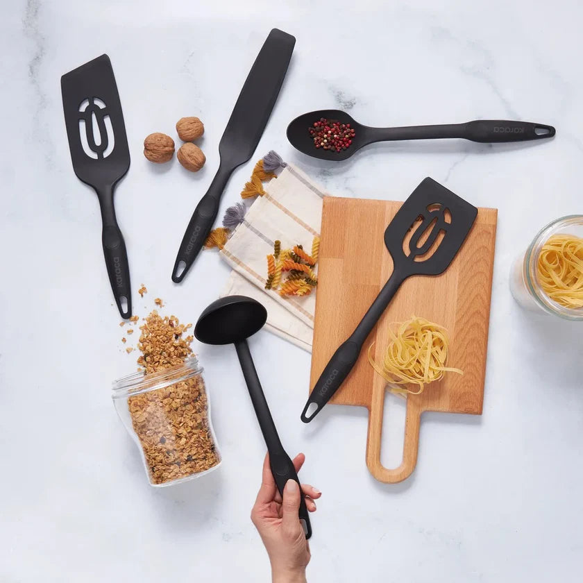 Karaca Maestro 5-Piece Kitchen Utensil Set - Black, 153.01.01.3692