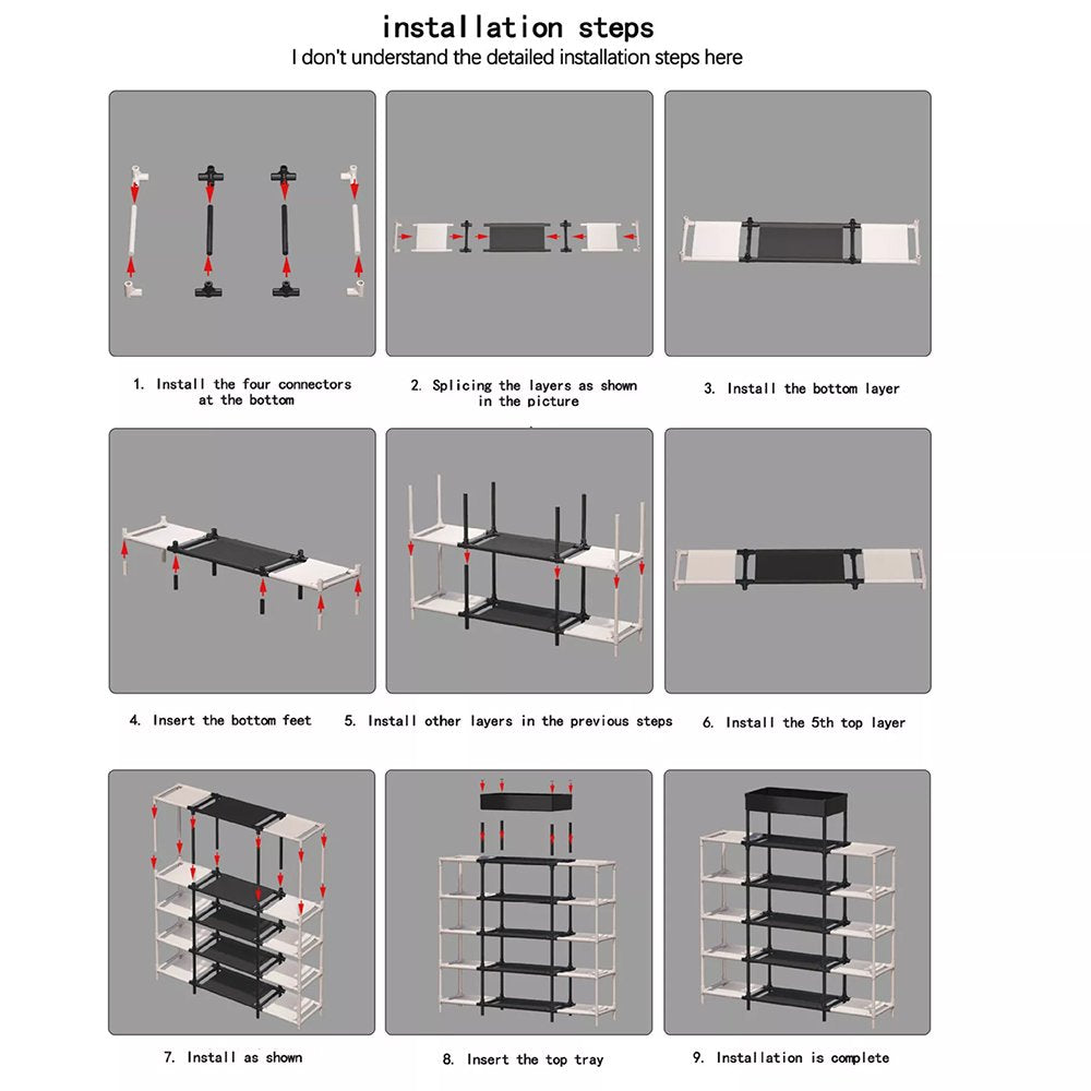 Cool Gift, Multifunction Double-color Matching Shoe Rack Organizer, Available in Different Sizes