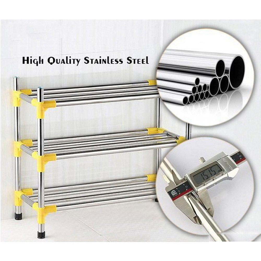 Cool Gift, Multifunctional Stainless Steel Shoe Rack and Storage Rack, Available in Different Sizes