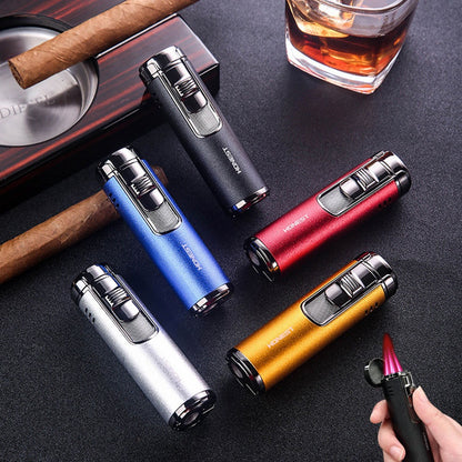 Honest, Quadruple 4-Flame Jet Lighter Bcz482-1, Available in Different Colors