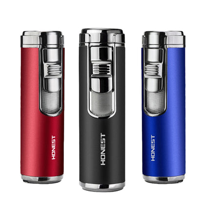 Honest, Quadruple 4-Flame Jet Lighter Bcz482-1, Available in Different Colors