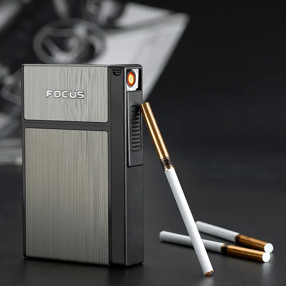 Cool Gift, Slim Cigarette Case With Electric Lighter Jd-Yh061A, Available in Different Colors
