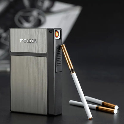 Cool Gift, Slim Cigarette Case With Electric Lighter Jd-Yh061A, Available in Different Colors