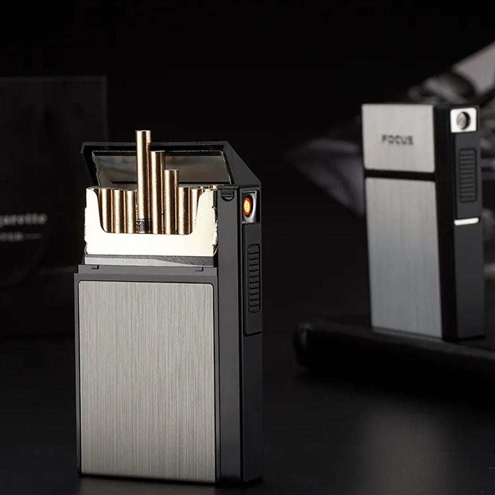 Cool Gift, Slim Cigarette Case With Electric Lighter Jd-Yh061A, Available in Different Colors