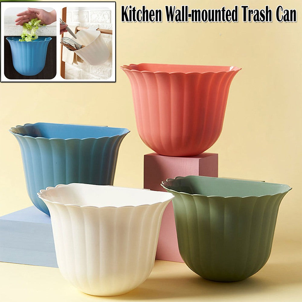 Cool Gift, Garbage Bin Flower Shape Hanging Trash Can, Available in Different Colors