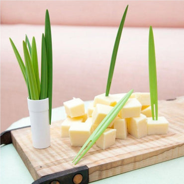 Cool Gift, Fresh Leaf Cocktail Picks Plastic Serving Fork Set