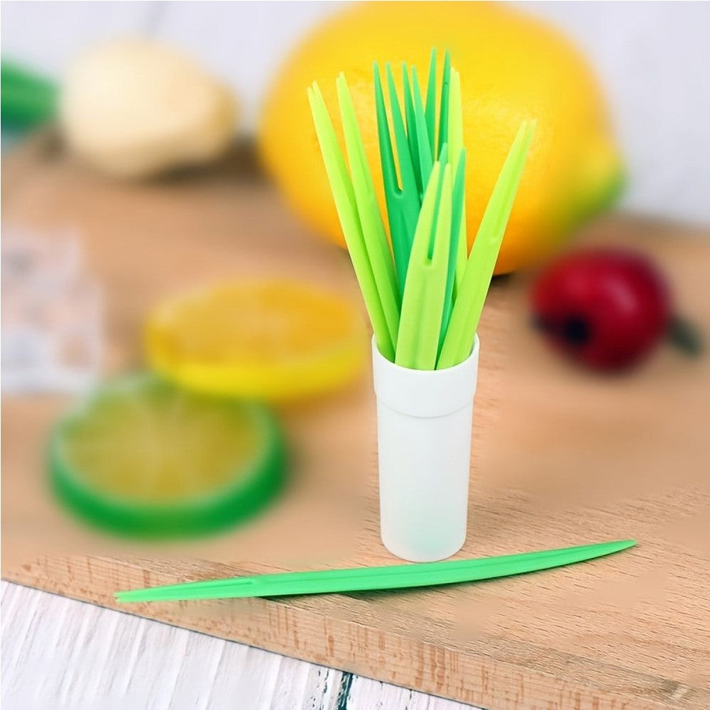 Cool Gift, Fresh Leaf Cocktail Picks Plastic Serving Fork Set