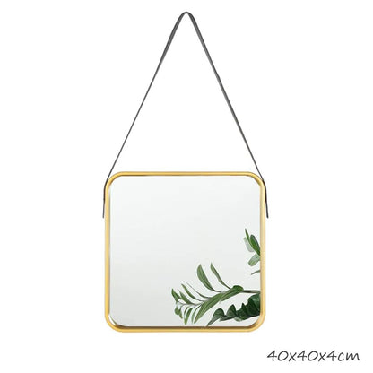 Antique Gold Square Frame Wall Hanging Mirror HB-77-40