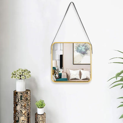 Antique Gold Square Frame Wall Hanging Mirror HB-77-40