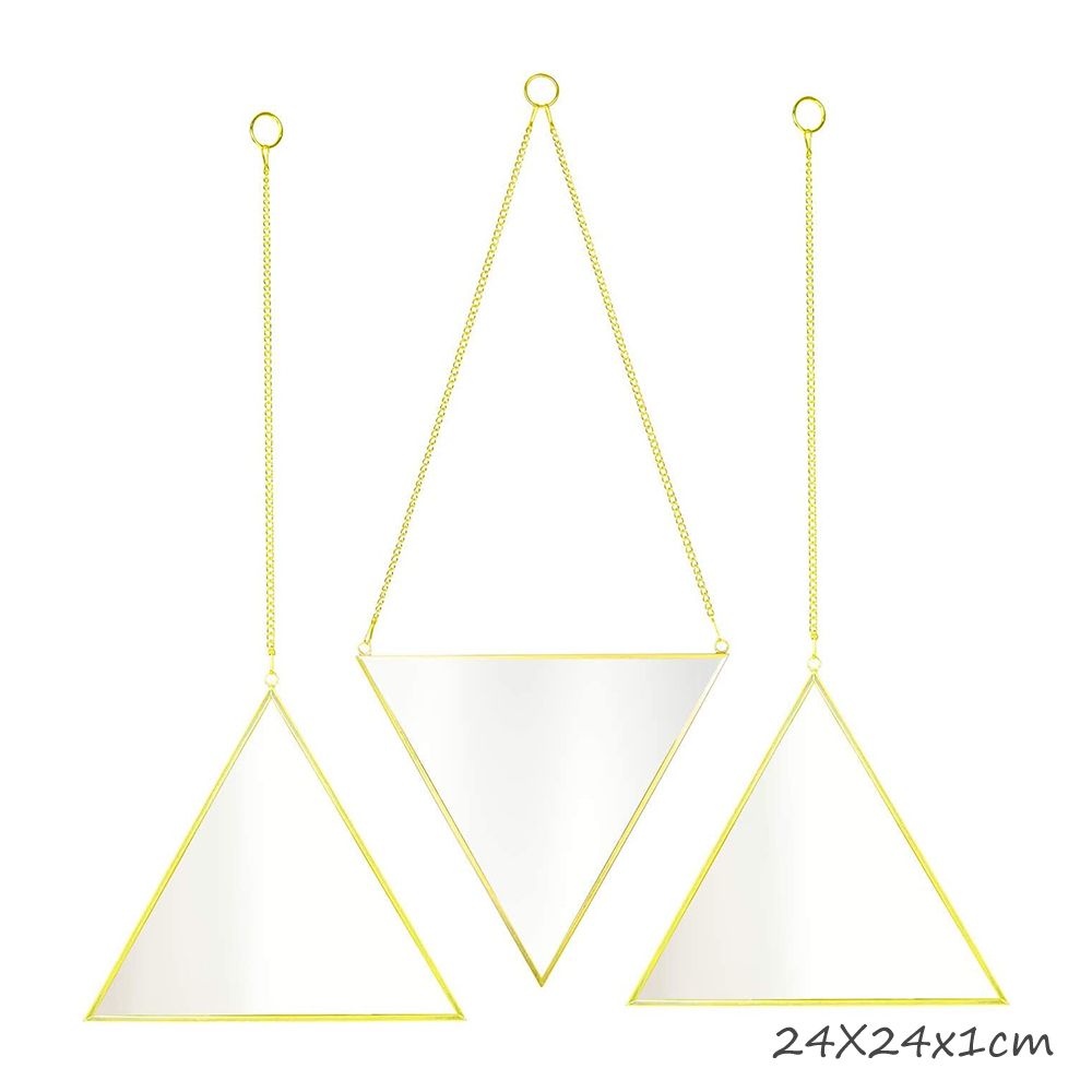Cool Gift, Triangle Decorative Mirror Set of 3 HB-99-SJx3