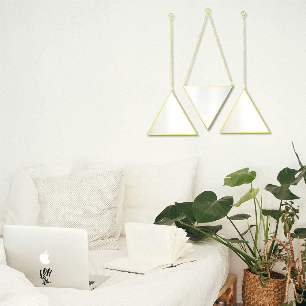 Cool Gift, Triangle Decorative Mirror Set of 3 HB-99-SJx3