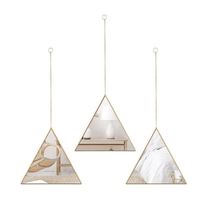 Cool Gift, Triangle Decorative Mirror Set of 3 HB-99-SJx3